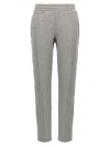 Attico Grey Logo Joggers In Gray