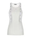 Attico Metal Button Top Tops In White
