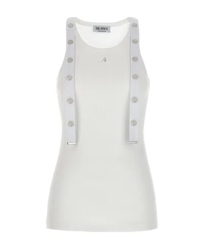 ATTICO THE ATTICO LOGO PATCH RIBBED TANK TOP