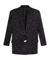 Attico The  Logo Plaque Tailored Blazer In Black