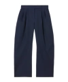 Attico The  Logo Plaque Wide-leg Trousers In Black