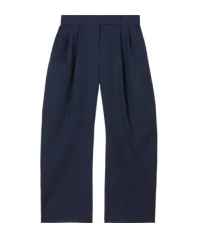Attico The  Logo Plaque Wide-leg Trousers In Black