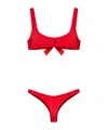 Attico The  Logo Printed Bikini In Red