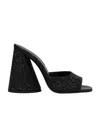 Attico The  Logo Printed Slip-on Sandals In Black