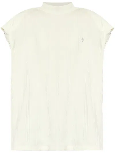 ATTICO THE ATTICO LOGO-RAISED RIBBED TOP