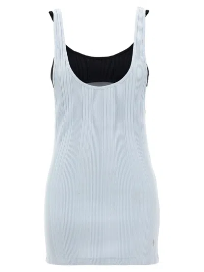 ATTICO THE ATTICO LOGO RIBBED TOP