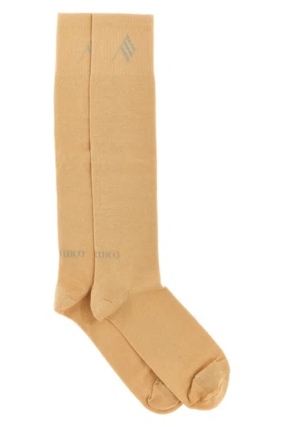 Attico The  Logo Socks In Sand