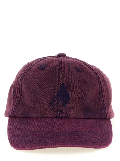 Attico The  Logo-embroidered Canvas Baseball Cap In Burgundy