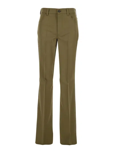 Attico The  Logo-jacquard Trousers In Green