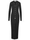 Attico Black Viscose Long Cardigan In Black