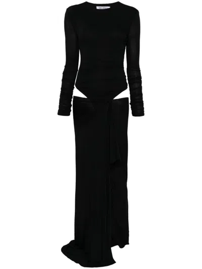 ATTICO THE ATTICO LONG DRESS WITH CUT-OUT DETAIL