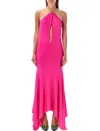 Attico Women's Long Jersey Dress In Pink