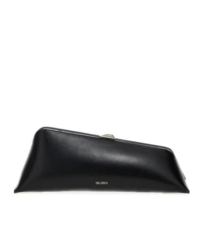 Attico The  Long Night Asymmetric Clutch Bag In Black