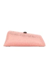 Attico Long Night Crystal-embellished Clutch Bag In Pink