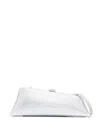 Attico Silver Nights Crystal-embellished Leather Clutch With Detachable Strap