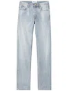 Attico Sky Blue Long Pants In Blue