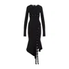 Attico Asymmetric Dress With Snap Buttons