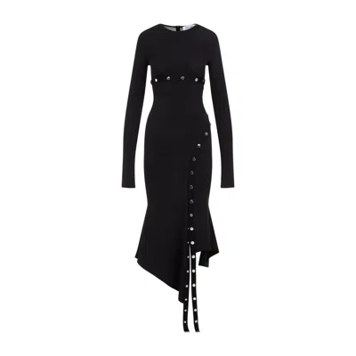 Attico The  Longuette Midi Dress In Black