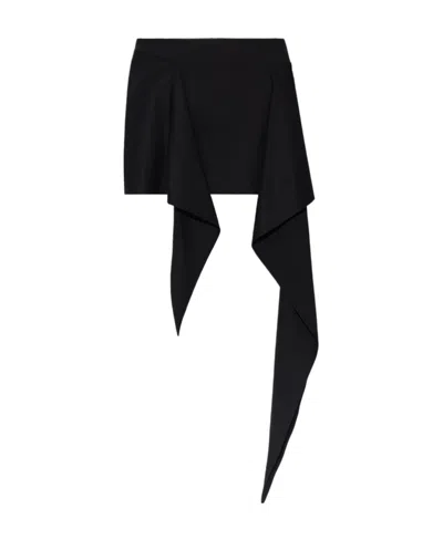 ATTICO THE ATTICO LOW RISE RILEY ASYMMETRIC MINI SKIRT