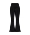 Attico Black Wool Flare Pants In Black
