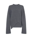 Attico Asymmetric Wool Cashmere Sweater