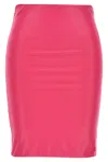Attico High-waisted Knee-length Pencil Skirt Satin Finish