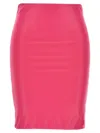 Attico High-waisted Knee-length Pencil Skirt Satin Finish