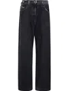 Attico Mat Coated Canvas Long Pants For Women In Blue