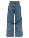Attico Sky Blue Baggy Jeans With Large Pockets