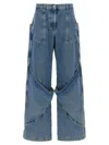 Attico Sky Blue Baggy Jeans With Large Pockets