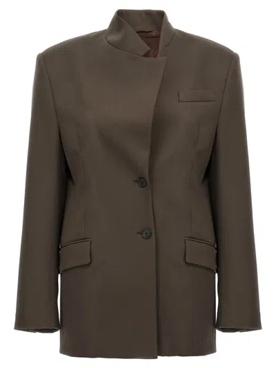 Attico The  Maxi Shoulder Strap Blazer