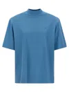 Attico Maxi Shoulder Strap T-shirt Light Blue In Blue