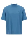 Attico Maxi Shoulder Strap T-shirt Light Blue In Blue