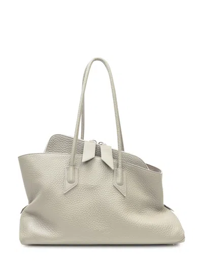 Attico The  Medium Shoulder Bag For Effortless Style In Neutral