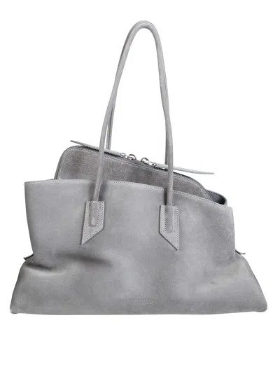 Attico The  Medium Shoulder Bag In Grigio