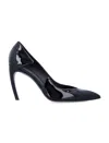 Attico 95mm Mia Patent-leather Pointed-toe Pumps In Black