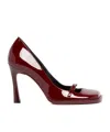 Attico Mia 95 Patent Leather Pumps In Burgundy