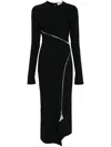 Attico Zip-up Jersey Midi Dress