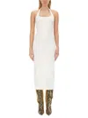 Attico Decorative-buckle Halterneck Dress In White