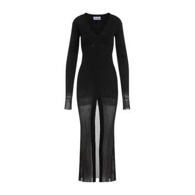 Attico The  Midi Dress In Black