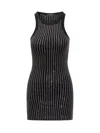 Attico Sleeveless Cotton Top Crystal Studs