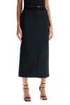 Attico The  Midi Skirt With Thin Belt