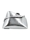 Attico Midnight Structured Metallic Clutch Detachable Strap