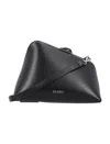 Attico '8.30 Pm' Black Clutch With Logo Lettering On The Front And Asymmetric Design In Black