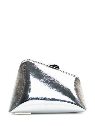 Attico The  Midnight Clutch In Silver
