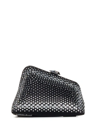 Attico ''midnight'' Black And Crystal Mini Clutch