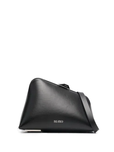 Attico The  Women Midnight Leather Clutch Bag In Black