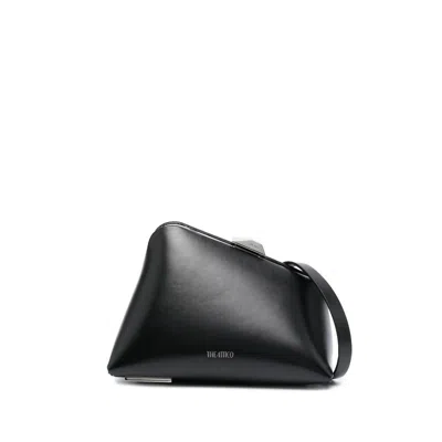Attico Midnight Leather Clutch Bag In Black