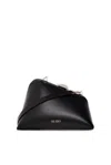 ATTICO THE ATTICO MIDNIGHT LOGO DETAILED CLUTCH BAG