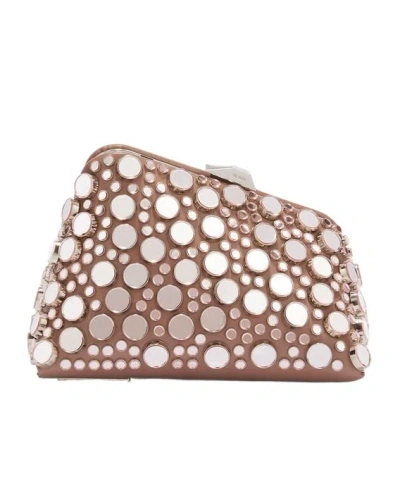 Attico The  Midnight Mini Clutch Bag In Beige